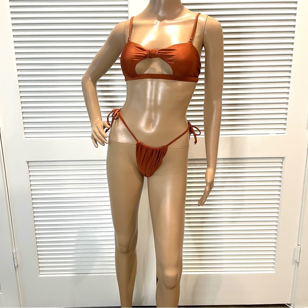Adjustable burnt orange Bikini Set